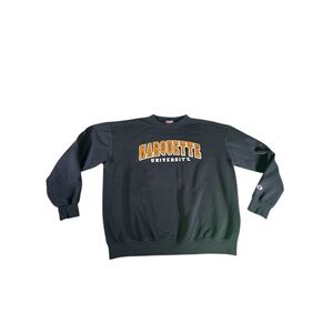 Champion Marquette University Sweatshirt XL Blue Crewneck College Logo Pullover